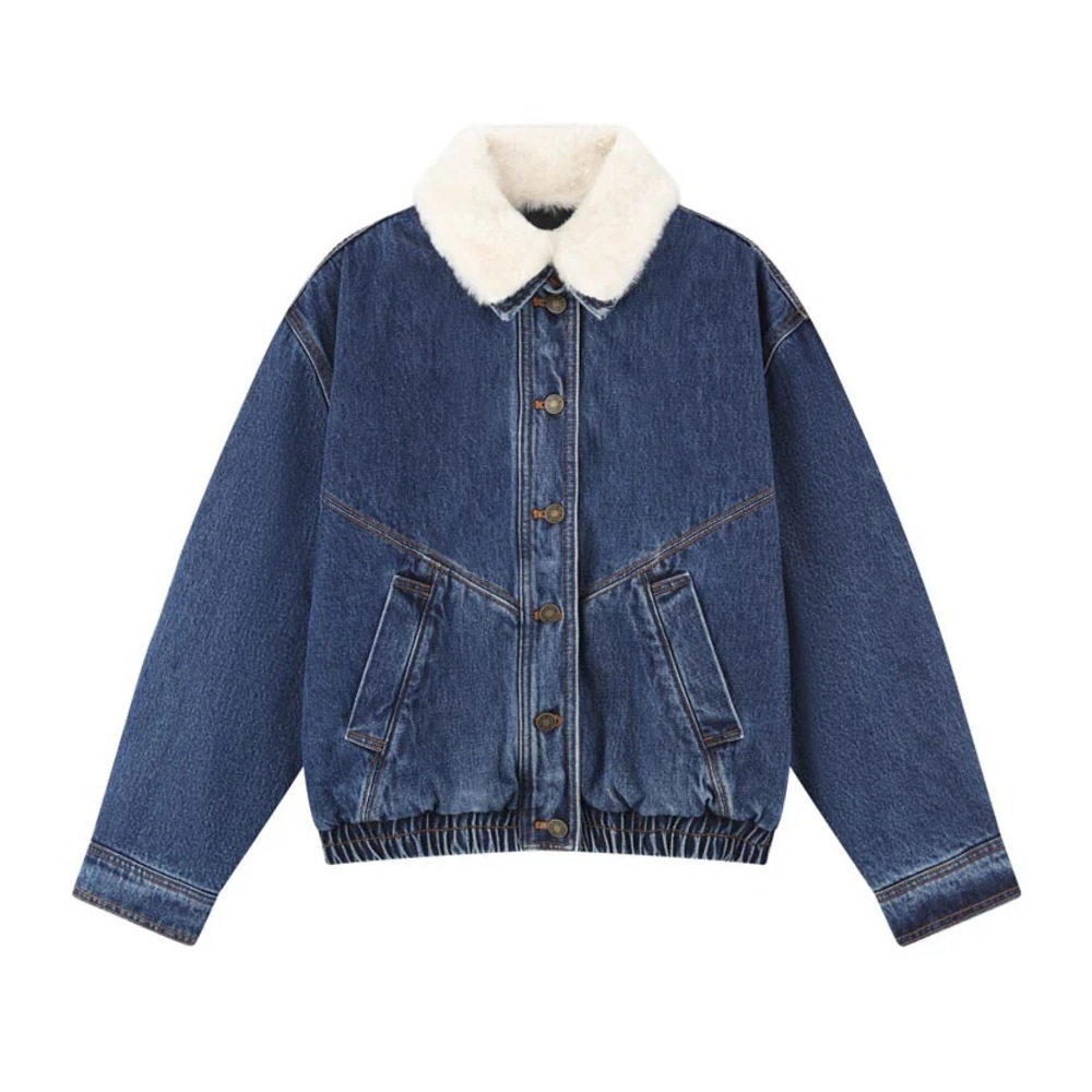 Petite Studio denim bomber jacket